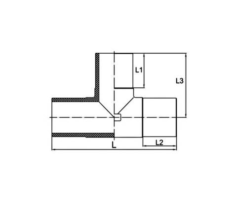 Тройник редукционный литой (спигот)