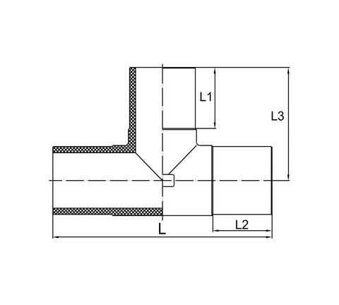 Тройник литой редукционный PE-RT
