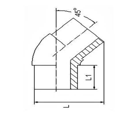 Отвод литой 45° (спигот)