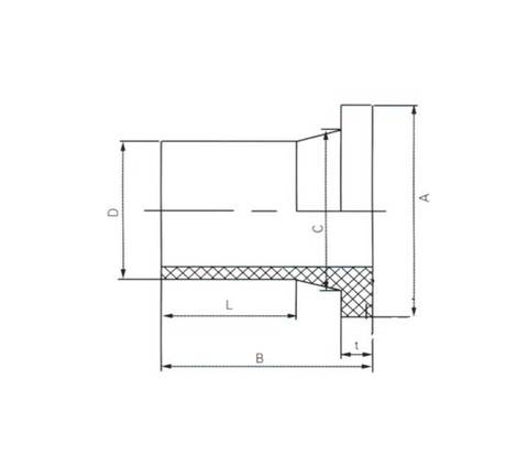 Втулка под фланец литая PE-RT